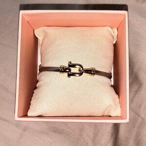 🚨 NWT HOUSE OF HARLOW 1960 GOLD & SILVER BUCKLE BRACELET